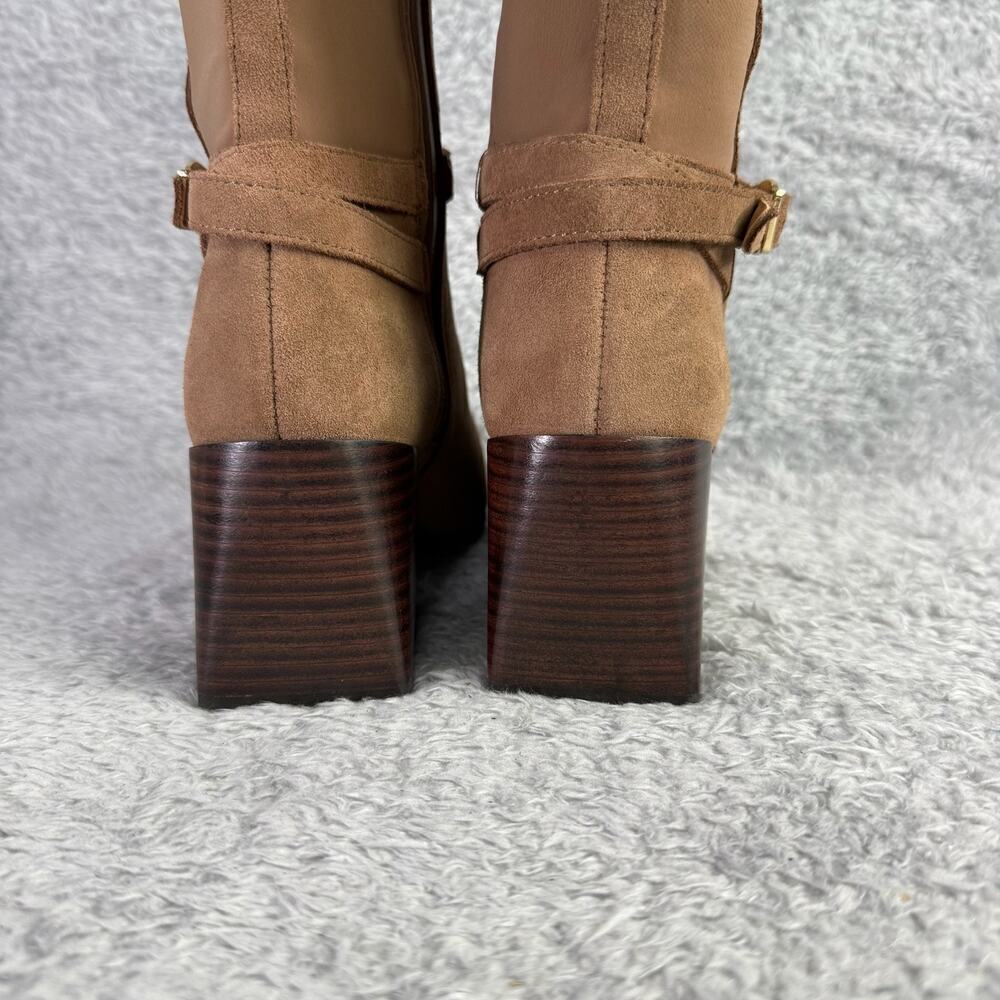 Blondo Twyla Tall Suede Boots Women's Size 5.5 Tan Taupe Riding Boots High Heel - Picture 11 of 14